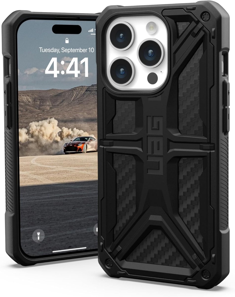 Etui UAG Monarch do Apple iPhone 15 Pro Carbon Fiber Czarny