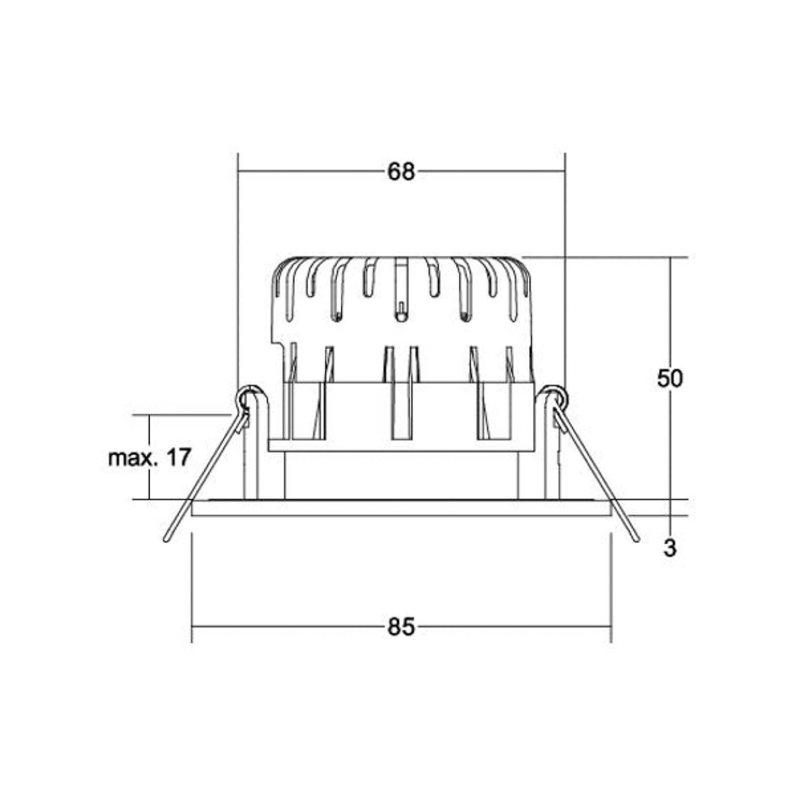 BRUMBERG BB20 IP65 sterownik RC wpuszczany kątowy biały