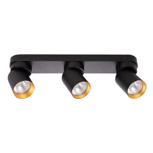Andy lampa sufitowa (spot) 3xGU10 czarna/złota ML9937