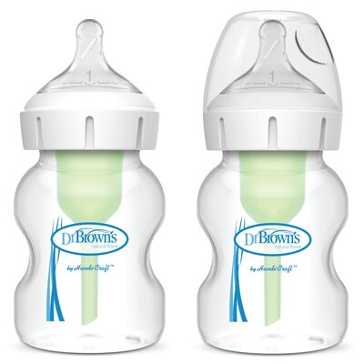 Dr Browns HANDI-CRAFT butelka antykolkowa OPTIONS z szeroką szyjką 2 x 150 ml duopack