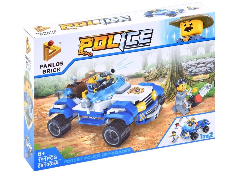 Techniczne Klocki 2w1 zbuduj pojazd Autko policyjne 191 el.