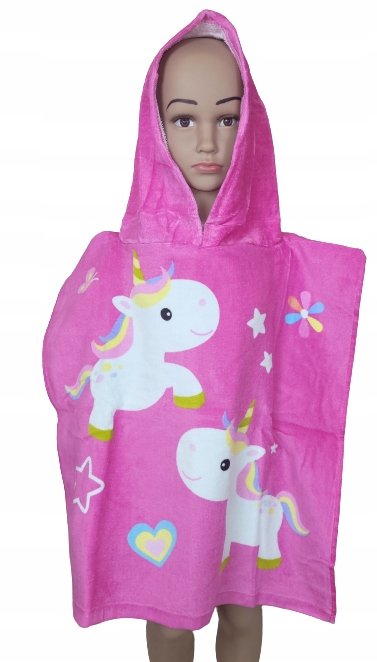 Unicorn Jednorożec Ponczo Ręcznik Bawełniany