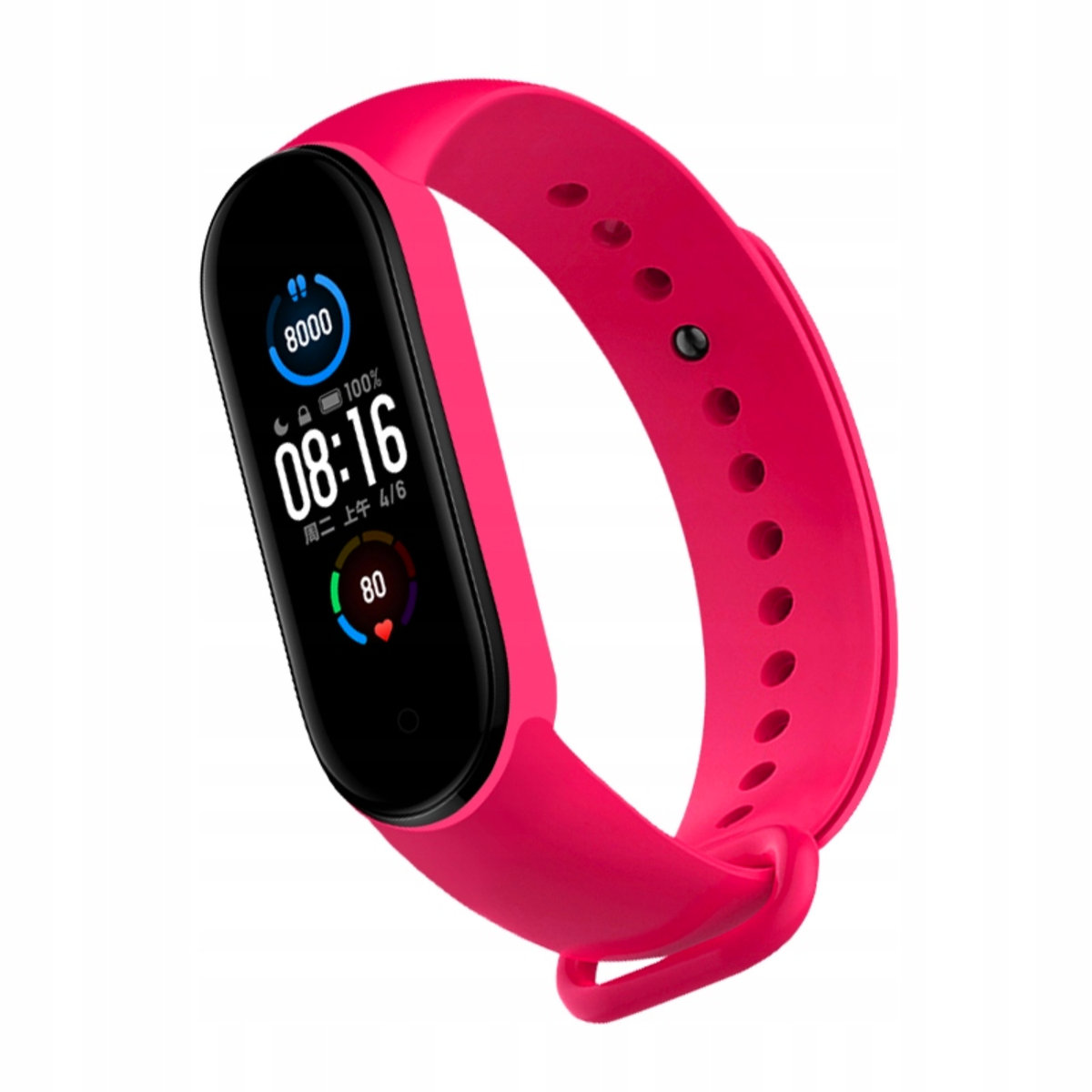 Opaska Zamienna Róż Pasek Do Opaski Xiaomi Mi Band 5 / 6 / 7 Watch