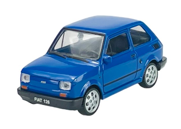 WELLY FIAT 126P NIEBIESKI 1:43 SAMOCHÓD NOWY METALOWY MODEL