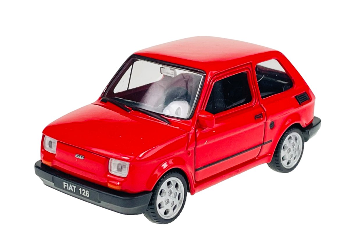 WELLY FIAT 126P CZERWONY 1:43 SAMOCHÓD NOWY METALOWY MODEL