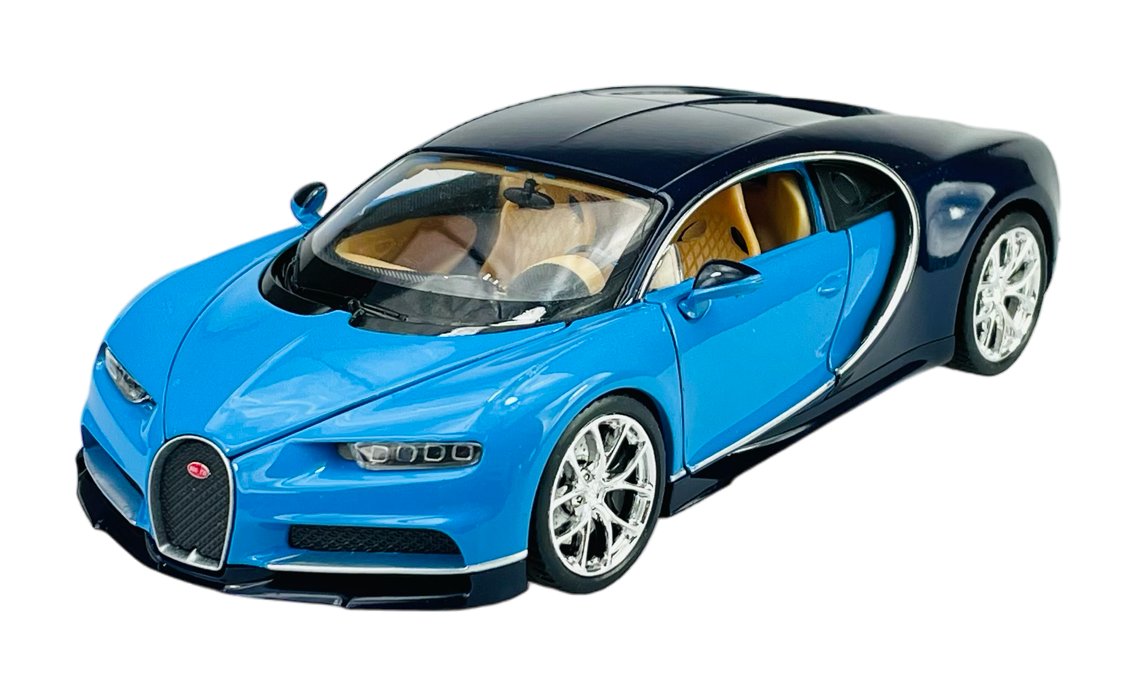 WELLY BUGATTI CHIRON NIEBIESKI 1:24 SAMOCHÓD NOWY METALOWY MODEL