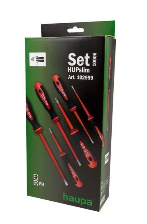 HAUPA 102999 Zestaw śrubokrętów krzyżakowych Slim PH