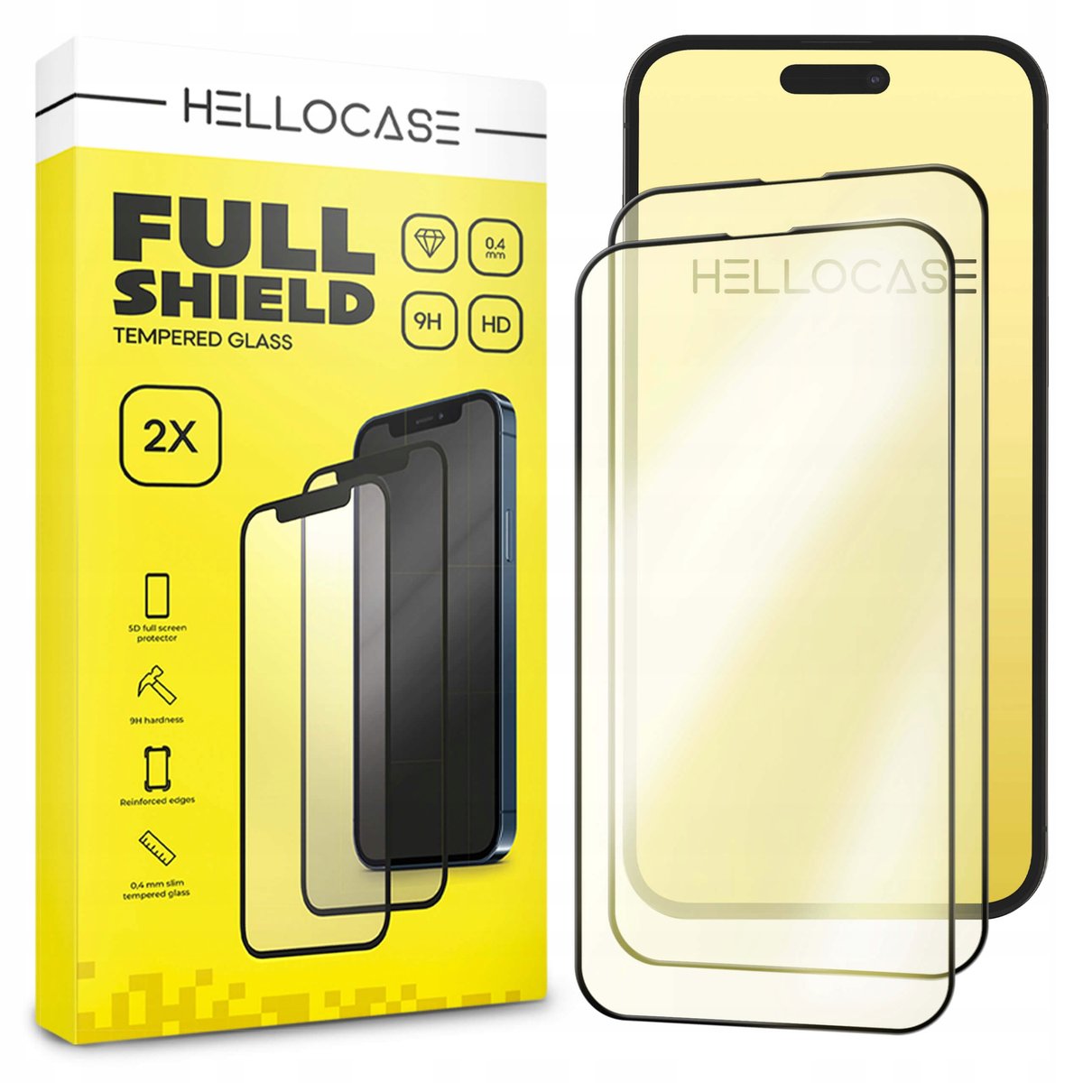 2 Sztuki | Szkło Hartowane Do Samsung Galaxy A71 Pełne Na Cały Ekran Folia