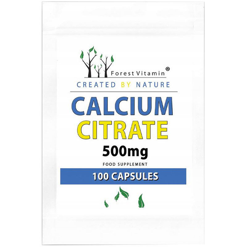 Forest Vitamin, Calcium Citrate 500mg, 100 Kaps.