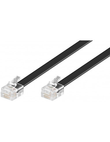Goobay R ohne Kennzeichnung TEL 6P6C/RJ12 1500 BLACK 15m 4040849503245