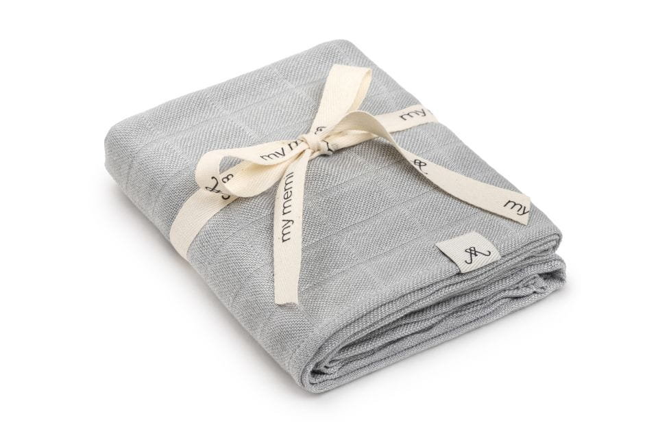Bambusowa pieluszka muślinowa 65x65 light grey my memi