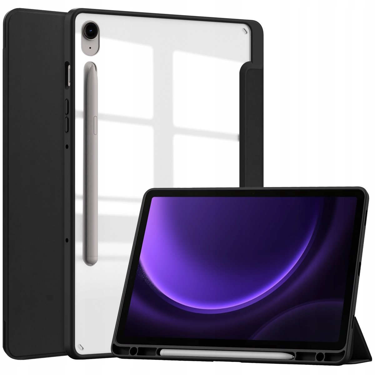 Etui Bizon Case Tab Clear Matt do Samsung Galaxy Tab S9 FE, czarne
