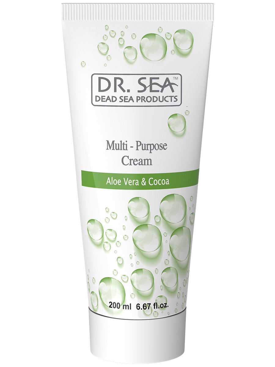 Dr.Sea, Wielofunkcyjny krem do ciała z aloesem i masłem kakaowym, 200ml