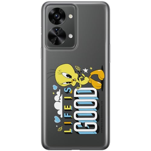ERT GROUP etui na telefon OnePlus NORD 2T 5G, case oryginalny i oficjalnie licencjonowany przez Looney Tunes, wzór Tweety 016, optymalnie dopasowane, plecki z TPU częściowo przeźroczyste