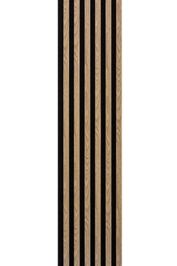 Panel lamelowy na filcowym podkładzie WOODLINE 2700x300 dąb jasny, tło czarne