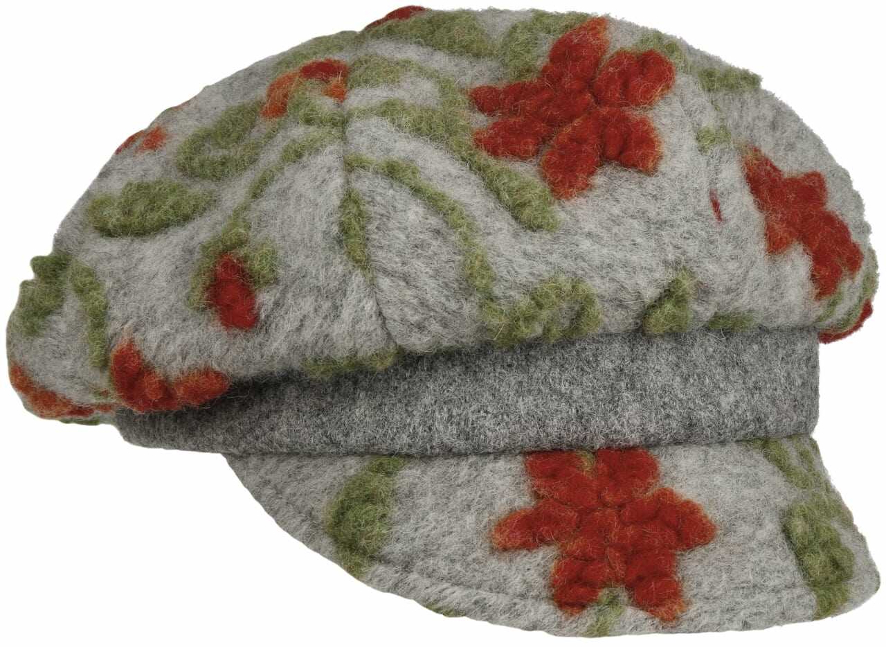 Czapka Kaszkiet Suvera Wool by Gebeana, jasnoszary, One Size