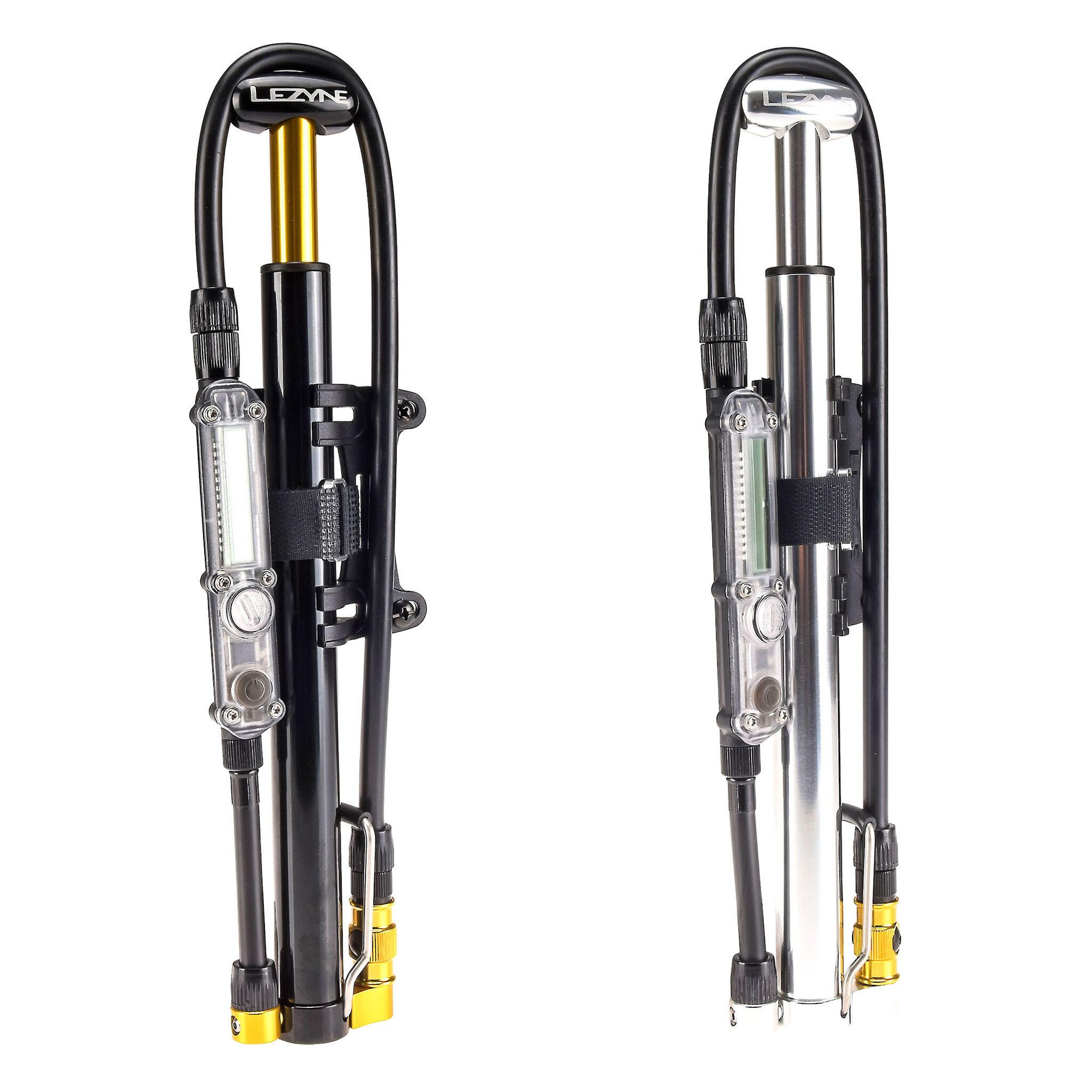 Lezyne CNC Micro Floor Drive Digital HPG 160psi błyszczący, 30, 0 cm, 1-MP-mfdr-v206hpdg Mini pompka, srebrny, 30,0 cm 1-MP-MFDR-V206HPDG