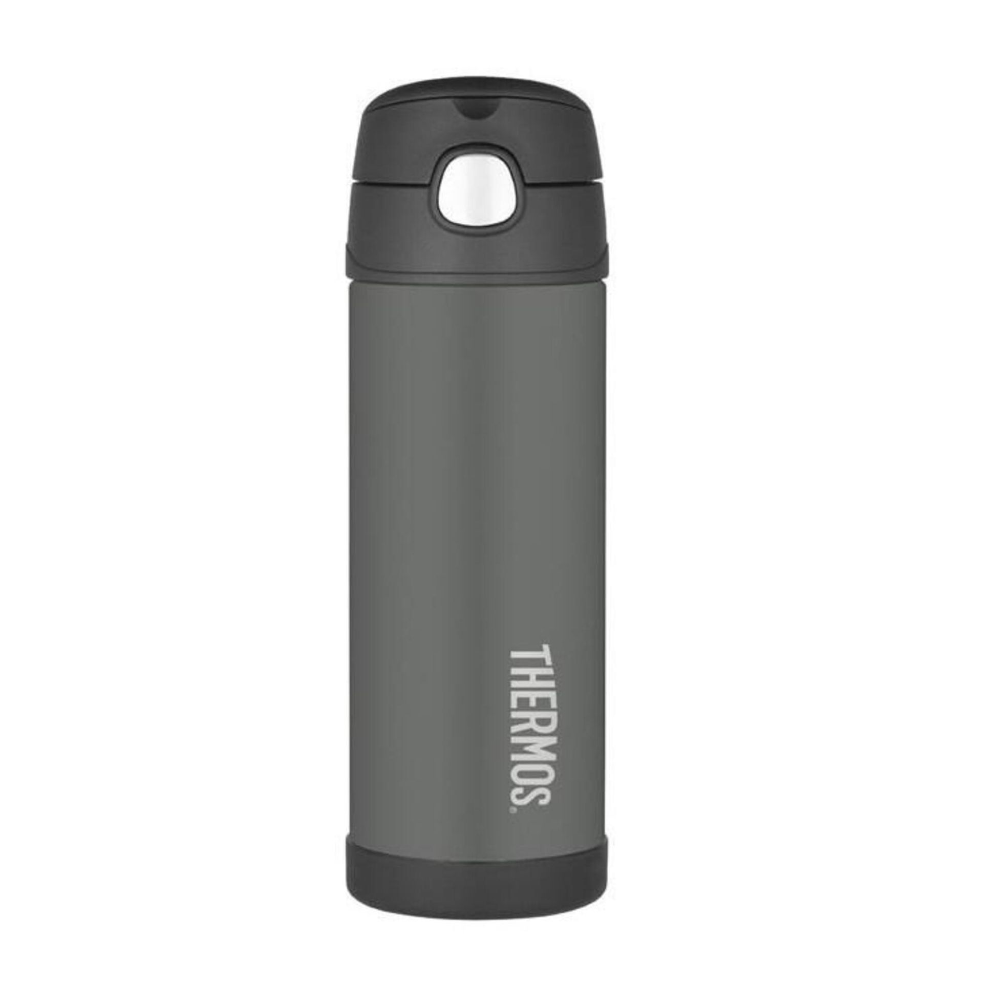 Thermos Termos dziecięcy ze słomką 470 ml czarny 120021