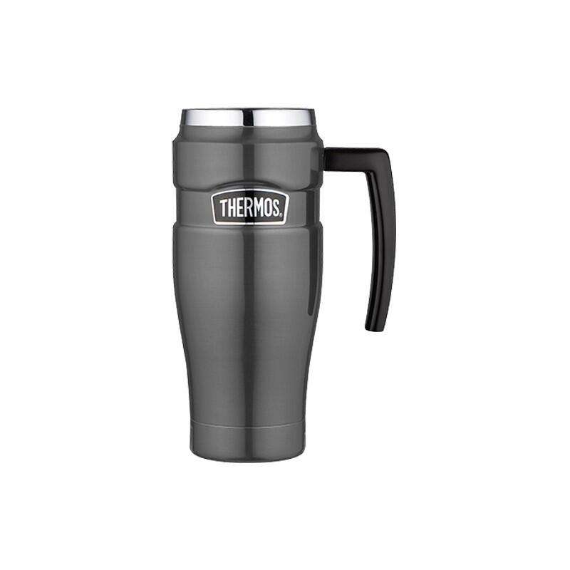 Thermos Wodoszczelny termokubek z uchwytem 0,47l metaliczny szary