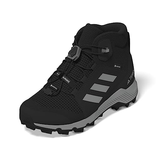 adidas Terrex Gore-Tex Hiking, Shoes-Mid (Non-Football) Unisex-Dla dzieci i młodzieży, Core Black Grey Three Core Black, 28.5 EU