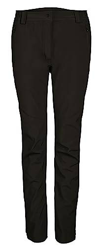 Killtec Damskie spodnie softshellowe/spodnie outdoorowe KOW 34 WMN SFTSHLL PNTS, czarne, 42, 39847-000