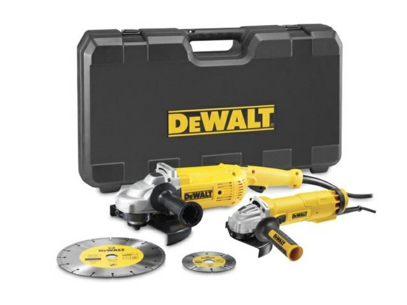 DEWALT Zestaw szlifierek kątowych DWE492+DWE4207, + tarcze i kufer