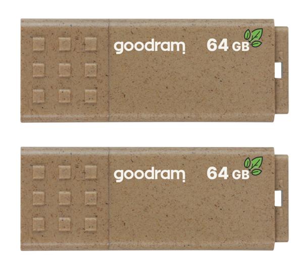 GoodRam UME3 Eco Friendly Dwupak 2x64GB USB 3.2 Brązowy UME3-0640EFR11-2P