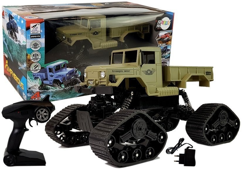 Auto Pickup Terenowe 1:12 Zdalnie Sterowany R/C Gąsienice Żółte