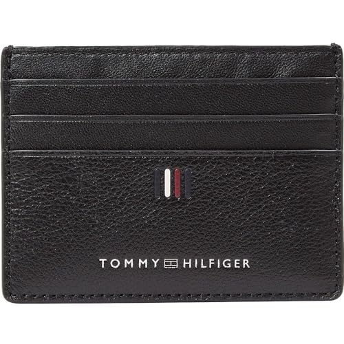 Tommy Hilfiger Męskie portfele TH Central CC, czarne, jeden rozmiar, Czarny, rozmiar uniwersalny