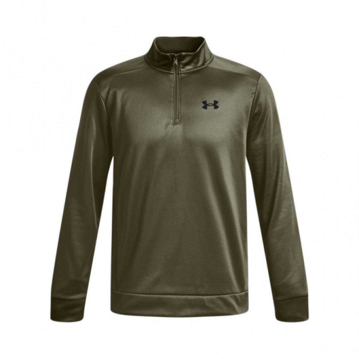 Męska bluza treningowa nierozpinana bez kaptura Under Armour UA Armour Fleece 1/4 Zip - oliwkowa/khaki - UNDER ARMOUR