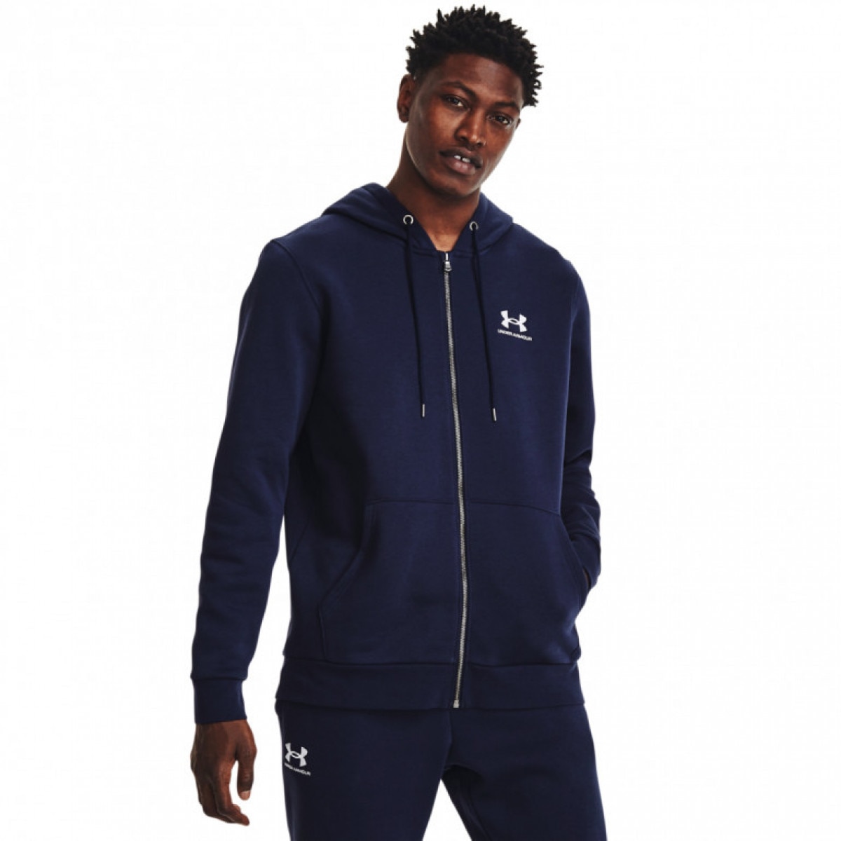 Męska bluza dresowa rozpinana z kapturem Under Armour UA Essential Fleece FZ Hood - UNDER ARMOUR