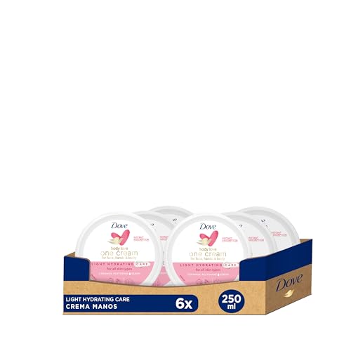 Dove One Lekki krem nawilżający do ciała, dłoni i twarzy 250ml (Różowy), Pakiet 6 sztuk