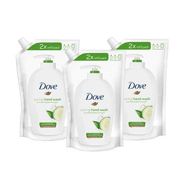 Dove, Ogórek i zielona herbata mydło w płynie zapas, 3x500 ml