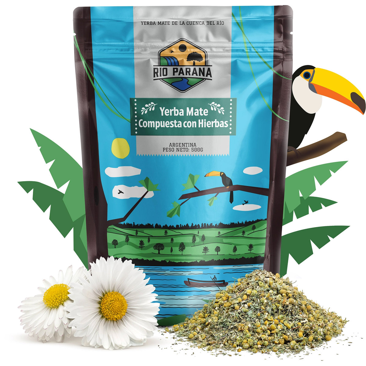 Yerba mate Rio Parana Compuesta con Hierbas 0,5 kg