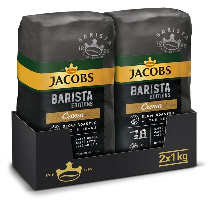 Kawa ziarnista Jacobs Barista Editions Crema zestaw 2x 1kg