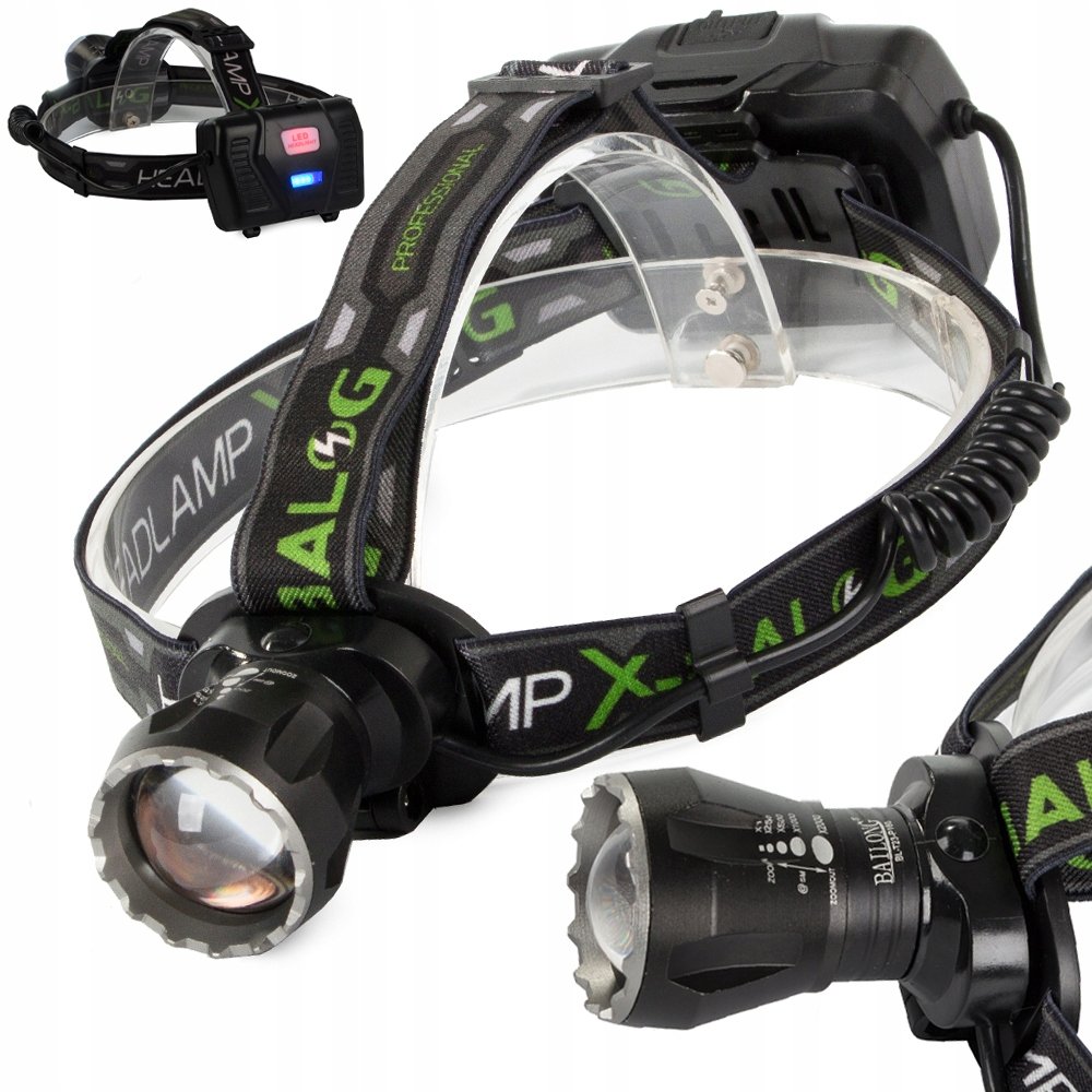 Latarka Czołowa Bailong Led Xhp160 Powerbank Zoom
