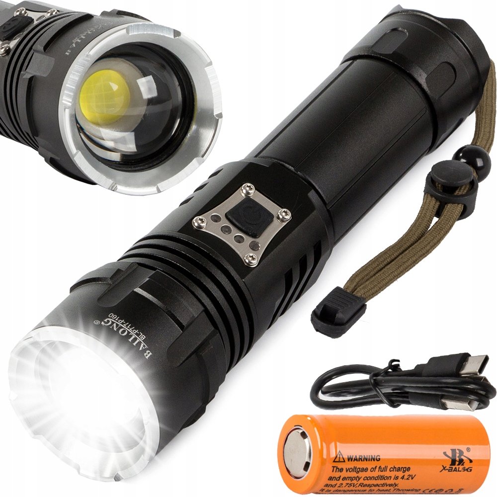 LATARKA TAKTYCZNA WOJSKOWA BAILONG LED CREE XHP160