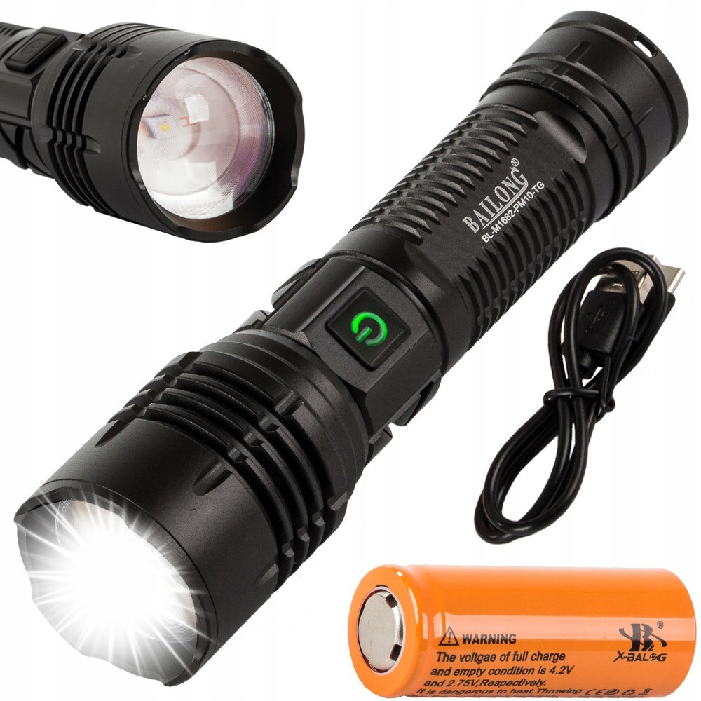 LATARKA TAKTYCZNA BAILONG MOCNA LED PM10-TG ZOOM