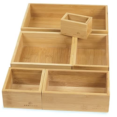 Addhome Bambusowy Organizer Do Szuflad 6 Szuflad Do