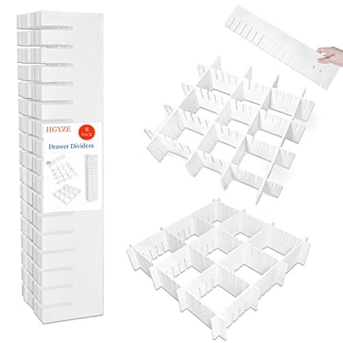 Przegrody Do Szuflad Regulowane 42X9Cm Hgyze Białe