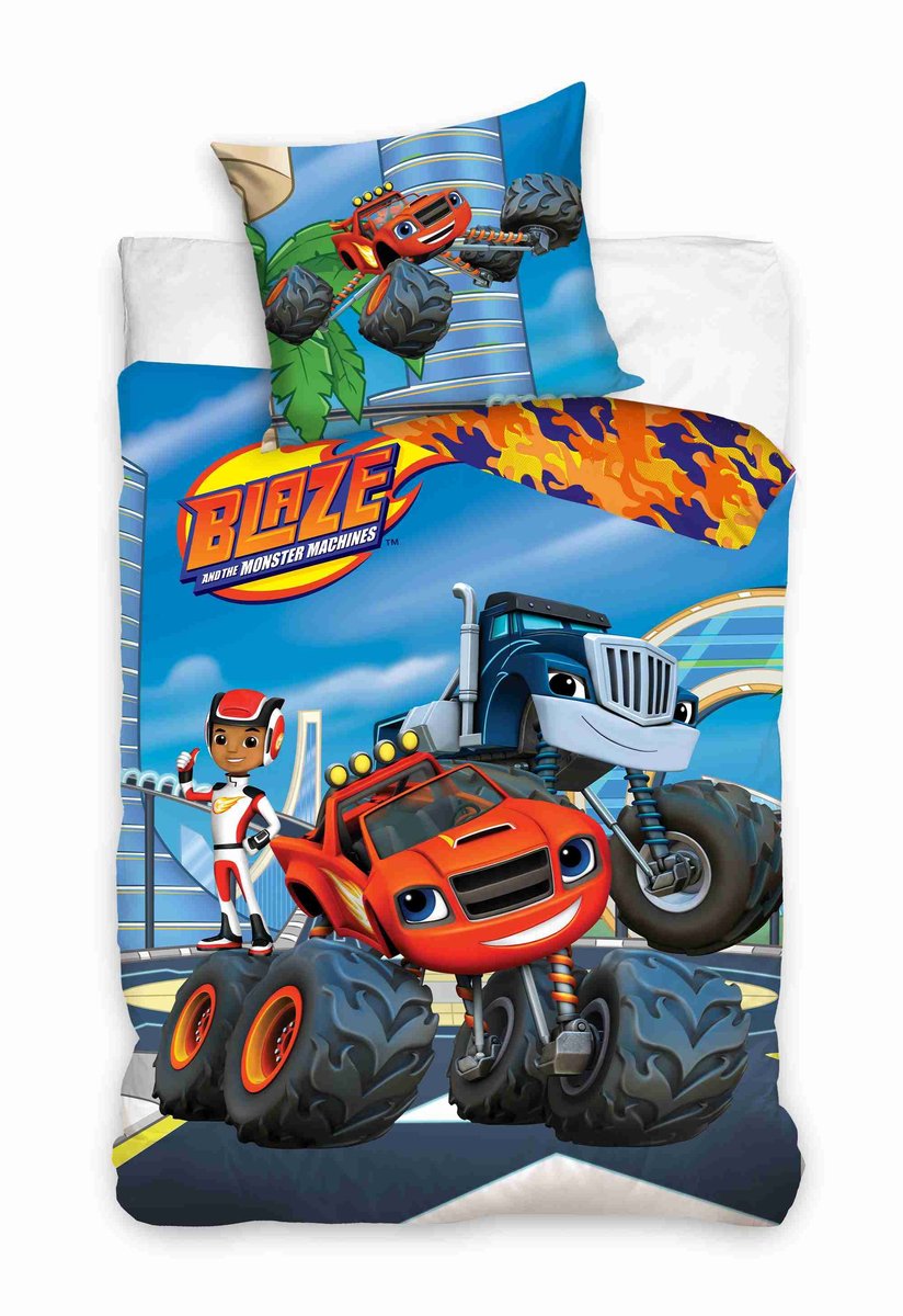 Carbotex, Komplet pościeli bawełnianiej 140X200 + 70X90, Blaze i Megamaszyny