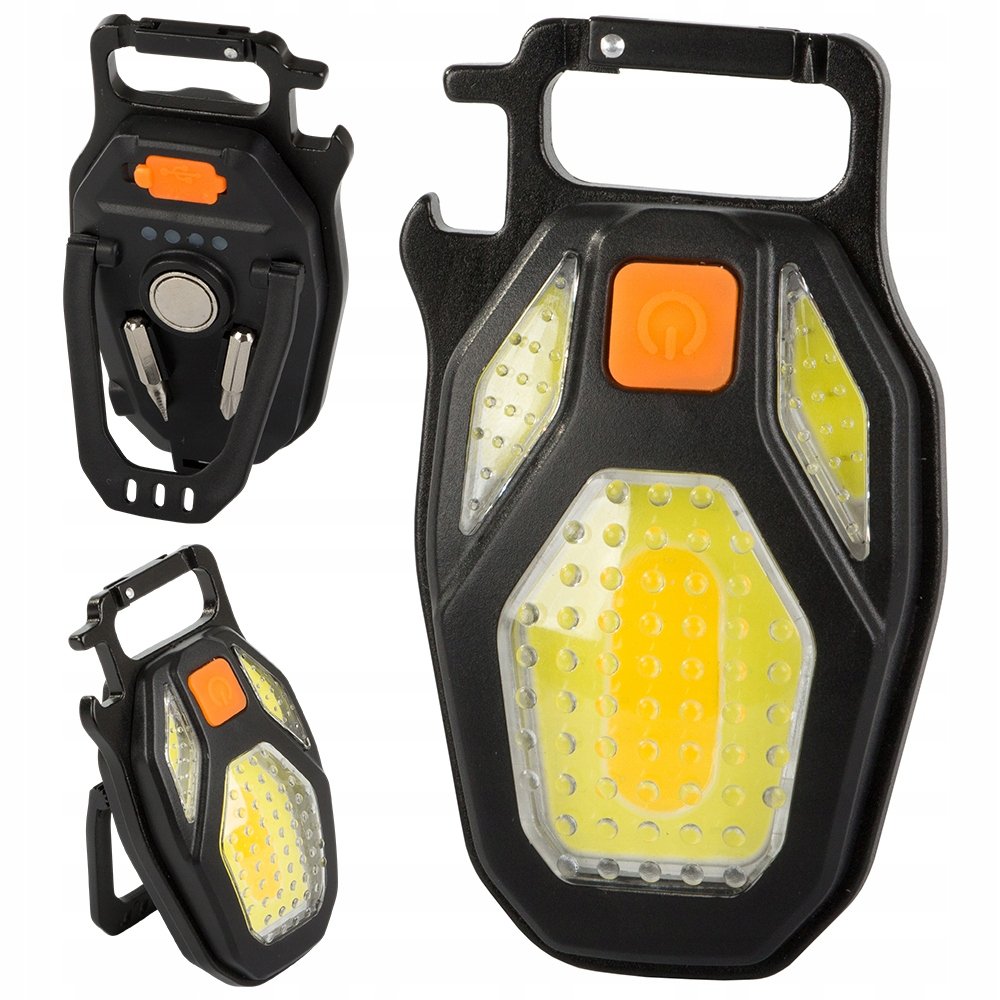 LAMPKA LED COB BRELOK OTWIERACZ MAGNES LATARKA USB