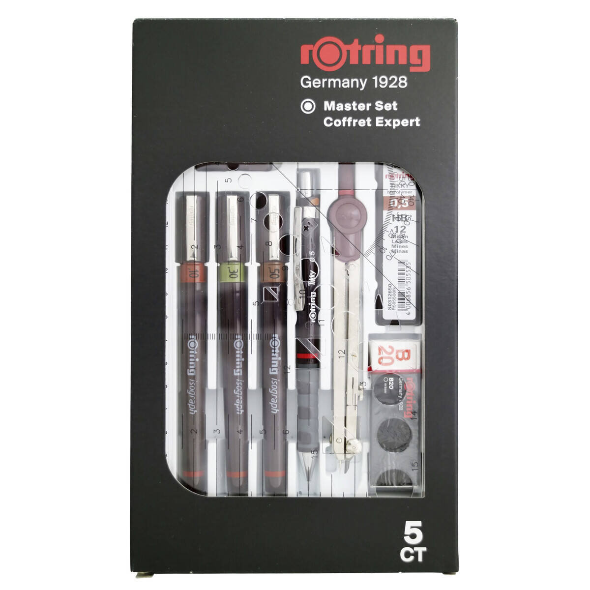 Zestaw Isografów Rotring Master Set 0.1 / 0.3 / 0.5 - S0699420