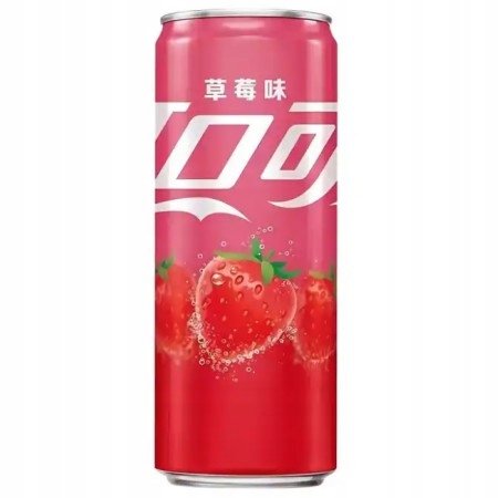 Coca-cola Truskawkowa Napój Gazowany o smaku Truskawki Strawberry 330 ml
