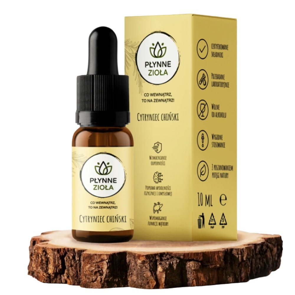 Płynne Zioła, Suplement Diety Cytryniec Chiński - Wątroba, Włosy, Stres 10ml
