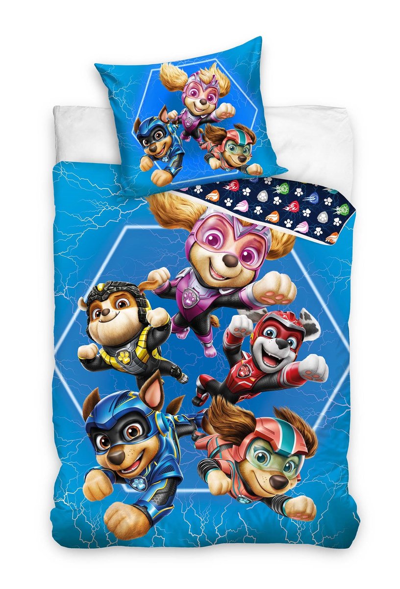 Carbotex, Komplet pościeli bawełnianiej 140X200 + 70X90, Psi Patrol, Paw Patrol