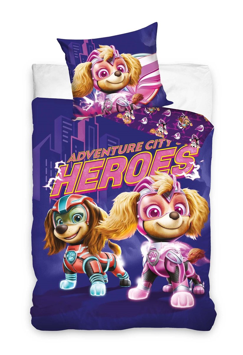 Carbotex, Komplet pościeli bawełnianiej 160X200 + 70X80, Psi Patrol, Paw Patrol