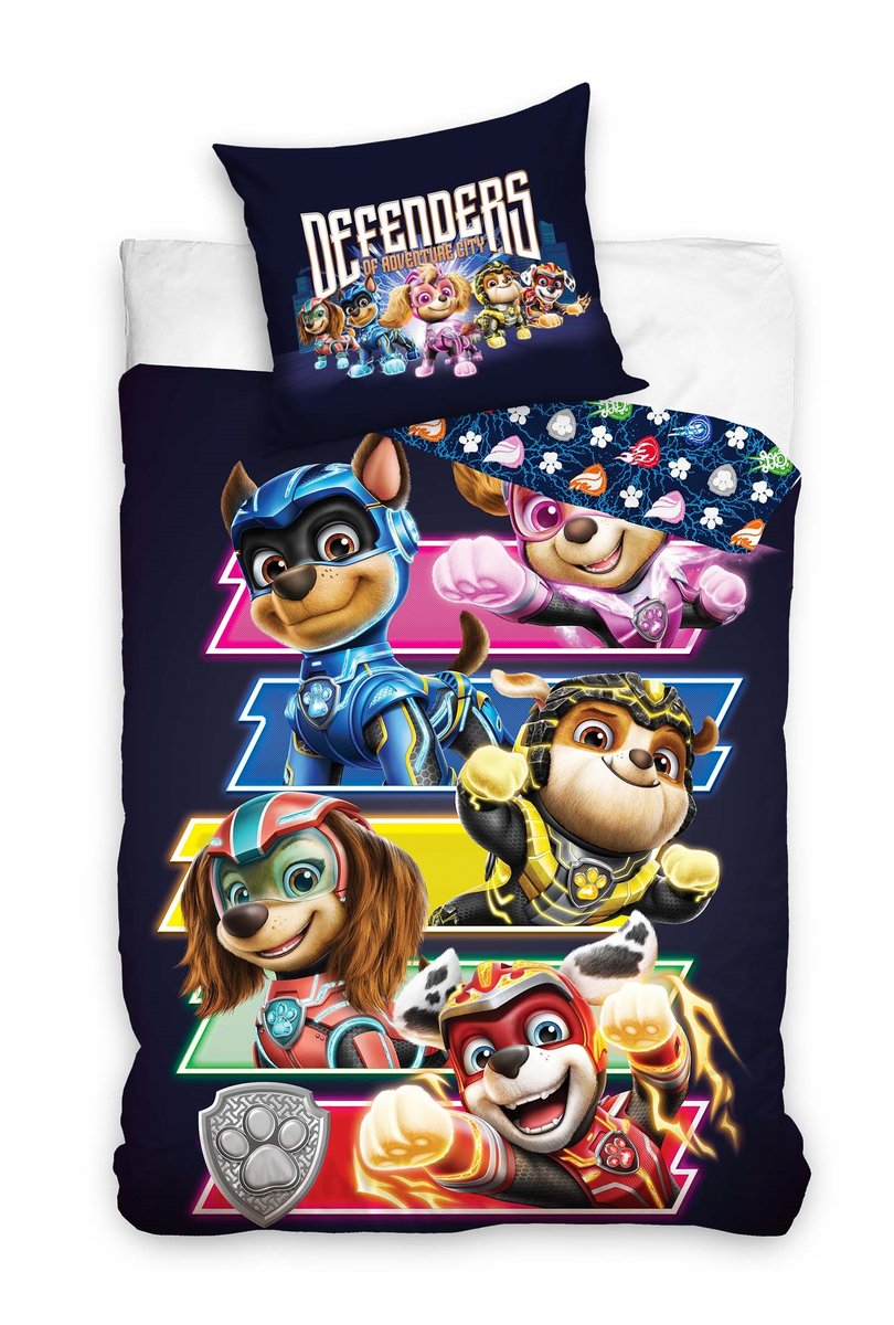 Carbotex, Komplet pościeli bawełnianiej 160X200 + 70X80, Psi Patrol, Paw Patrol