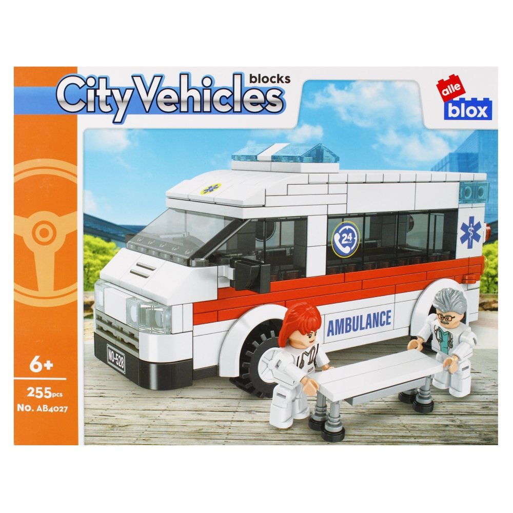 Klocki konstrukcyjne 255 elementów City Ambulans alleBLOX
