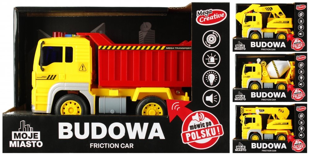 Auto ciężarowe budowlane Moje Miasto Polska Wersja MEGA CREATIVE